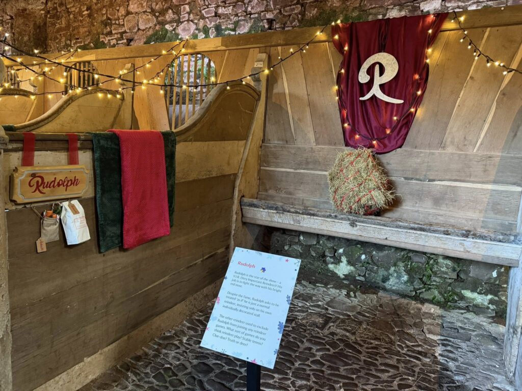 Christmas is coming and Rudolph's stable at Dunster Castle is ready and waiting for Christmas Eve