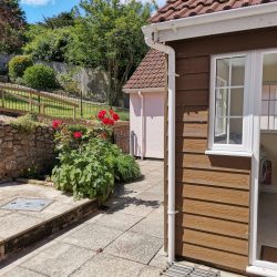 Utility room with patio